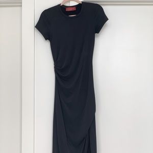 Grey unique midi dress